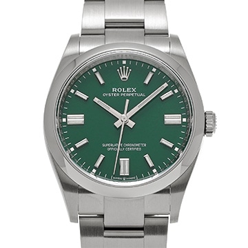 ロレックス オイスターパーペチュアル 36 126000 グリーン メンズ 時計 【中古】【wristwatch】