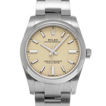 ロレックス オイスターパーペチュアル 34 124200 ベージュ ユニセックス 時計 【中古】【wristwatch】