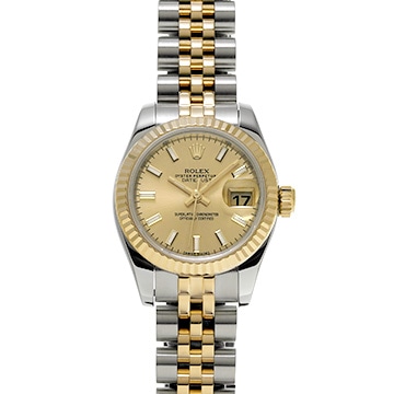 ロレックス デイトジャスト 179173 シャンパン レディース 時計 【中古】【wristwatch】