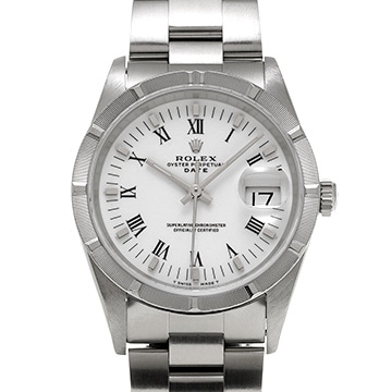 ロレックス オイスターパーペチュアル デイト 15210 ホワイト メンズ 時計 【中古】【wristwatch】