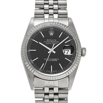 ロレックス デイトジャスト 16234 ブラック メンズ 時計 【中古】【wristwatch】