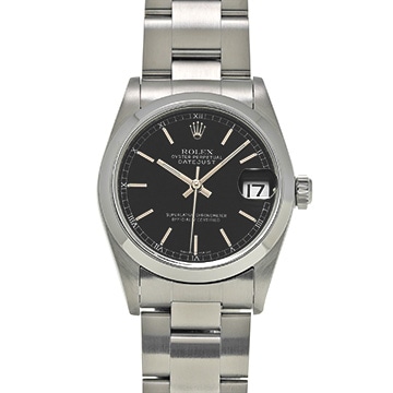 ロレックス デイトジャスト 78240 ブラック ユニセックス 時計 【中古】【wristwatch】