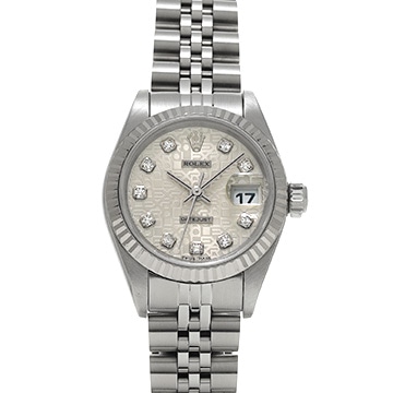 ロレックス デイトジャスト 69174G シルバーコンピュータ/ダイヤモンド レディース 時計 【中古】【wristwatch】