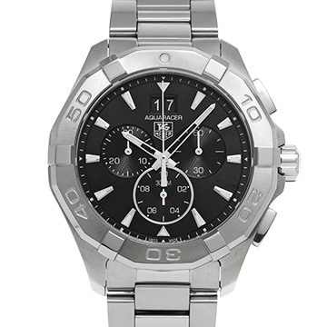 タグ ホイヤー アクアレーサー クォーツ クロノグラフ CAY1110.BA0925 ブラック メンズ 時計 【中古】【wristwatch】