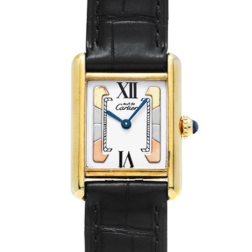 カルティエ マストタンク ヴェルメイユ SM W1006354 ホワイト レディース 時計 【中古】【wristwatch】