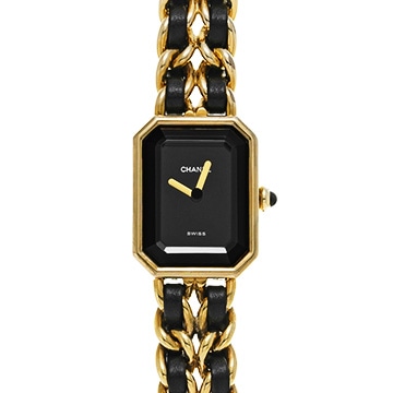 シャネル プルミエール M H0001 ブラック レディース 時計 【中古】【wristwatch】