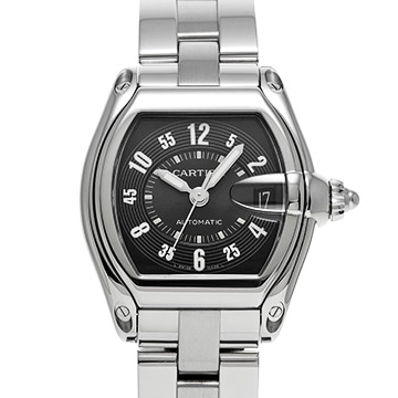 カルティエ ロードスター LM W62004V3 ブラック メンズ 時計 【中古】【wristwatch】