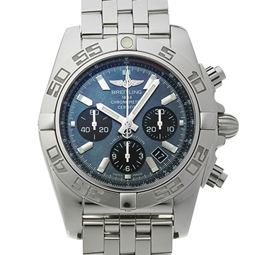 ブライトリング クロノマット 44 AB01111A/BF68 ブルーシェル/ブラック メンズ 時計 【中古】【wristwatch】