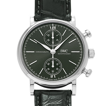 IWC ポートフィノ クロノグラフ 39 IW391405 グリーン メンズ 時計 【中古】【wristwatch】