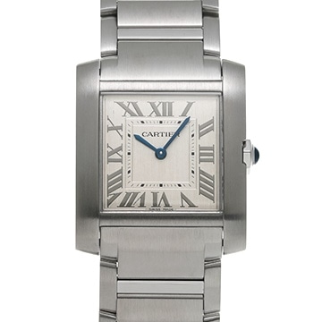 カルティエ タンク フランセーズ MM WSTA0074 シルバー ユニセックス 時計 【中古】【wristwatch】
