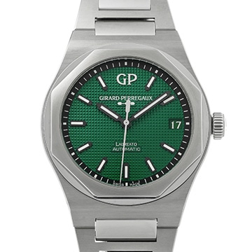 ジラール ペルゴ ロレアート 42mm 81010-11-3153-1CM グリーン メンズ 時計 【中古】【wristwatch】
