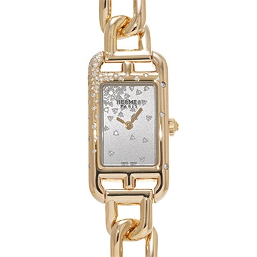 エルメス ナンタケット NA2.170 ホワイトシェル/ダイヤモンド レディース 時計 【中古】【wristwatch】