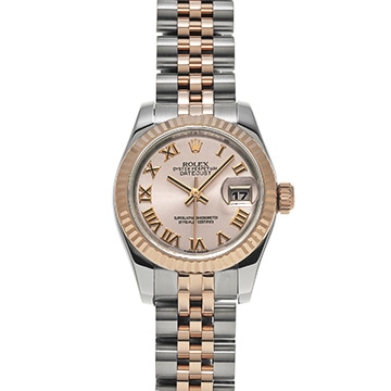 ロレックス デイトジャスト 26 179171 ピンク レディース 時計 【中古】【wristwatch】