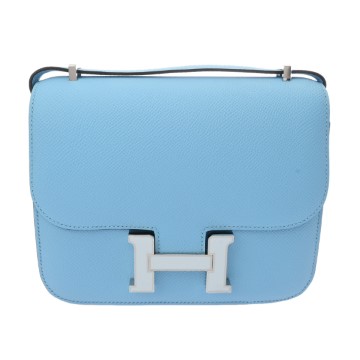 エルメス コンスタンス3 18 ミロワール セレスト/Pラッカー金具 ヴォーエプソン レディース バッグ 【未使用】【bag】
