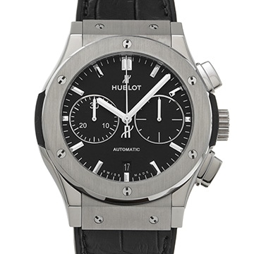 ウブロ クラシックフュージョン チタニウム クロノグラフ 521.NX.1171.LR マットブラック メンズ 時計 【中古】【wristwatch】