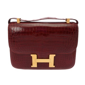 エルメス コンスタンス 23 ルージュアッシュ ポロサスリセ レディース バッグ 【中古】【bag】
