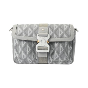 ディオール HIT THE ROAD ショルダーバッグ グレー 1ESME157CDP レザー/PVC メンズ バッグ 【中古】【bag】