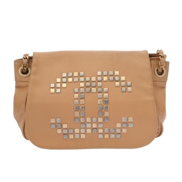 シャネル チェーンショルダー ベージュ A46042 ラムスキン レディース バッグ 【中古】【bag】