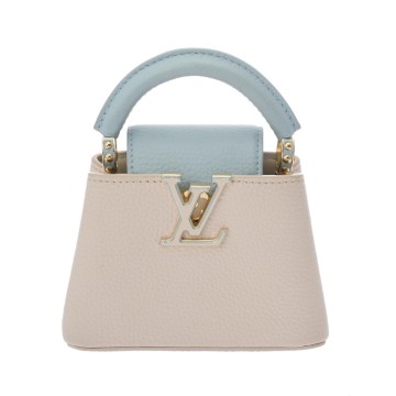 ルイ ヴィトン カプシーヌ NANO ラブロック クォーツ/スカイブルー M23952 レザー レディース バッグ 【中古】【bag】
