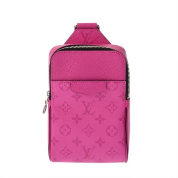 ルイ ヴィトン タイガラマ アウトドア スリングバッグ フューシャピンク M30767 レザー メンズ バッグ 【中古】【bag】