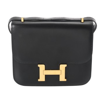 エルメス コンスタンス 18 ブラック ボックスカーフ レディース バッグ 【中古】【bag】