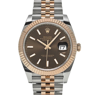ロレックス デイトジャスト 41 126331 チョコレートブラウン メンズ 時計 【中古】【wristwatch】