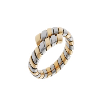 ブルガリ トゥボガスリング #17 ゴールド K18イエローゴールド YG/ステンレス ユニセックス ジュエリー 【中古】【jewelry】