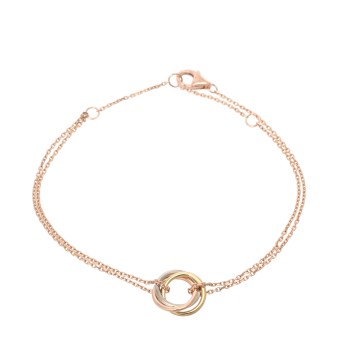 カルティエ トリニティブレスレット ゴールド K18PG/WG/YG レディース ジュエリー 【中古】【jewelry】