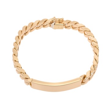 ウノアエレ 喜平 プレートデザイン ブレスレット ゴールド K18イエローゴールド YG メンズ ジュエリー 【中古】【jewelry】