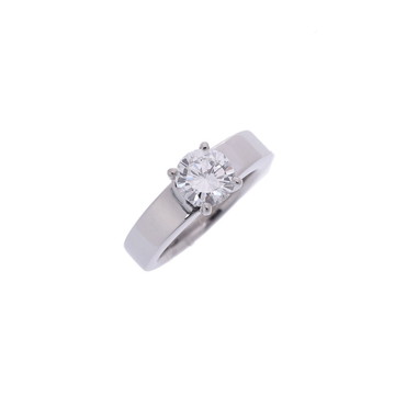 ノーブランド 一粒ダイヤ 1.101ct F-VVS1-VG #8 - Pt950プラチナ レディース ジュエリー 【中古】【jewelry】