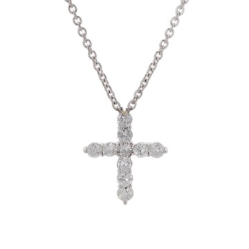 ノーブランド クロス ネックレス 2.00ct - Pt900プラチナ/Pt850プラチナ レディース ジュエリー 【中古】【jewelry】