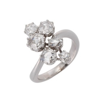 ノーブランド ダイヤ1.14ct 0.16ct シルバー K18ホワイトゴールド WG レディース ジュエリー 【中古】【jewelry】
