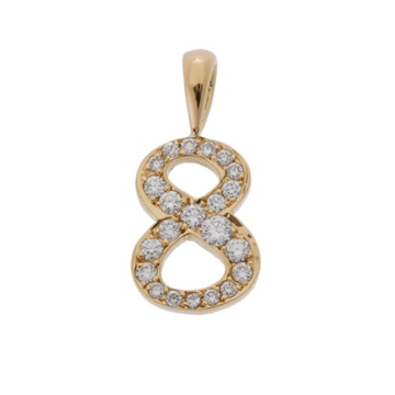 アイファニー No.8 ダイヤ ゴールド K18イエローゴールド YG レディース ジュエリー 【中古】【jewelry】