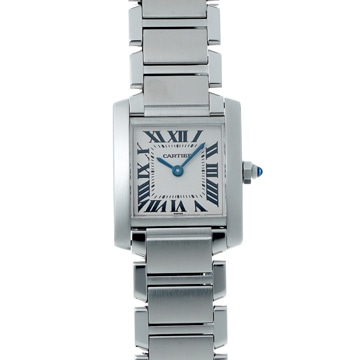 カルティエ タンクフランセーズ SM W51008Q3 シルバー レディース 時計 【中古】【wristwatch】