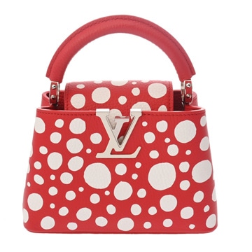 ルイ ヴィトン カプシーヌ MINI 草間彌生コラボ ルージュ M21692 トリヨンレザー レディース バッグ 【中古】【bag】