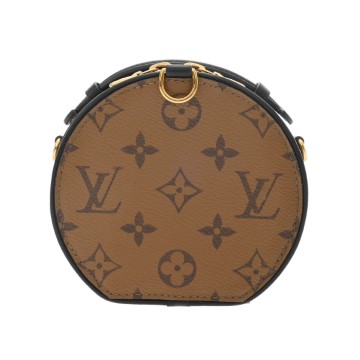ルイ ヴィトン モノグラムリバース ミニ ボワットシャポー 2WAY キャメル/ブラック M68276 モノグラムキャンバス レディース バッグ 【中古】【bag】