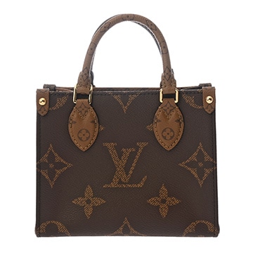 ルイ ヴィトン モノグラムリバース オンザゴー BB 2WAY ブラウン M46839 レザー レディース バッグ 【中古】【bag】
