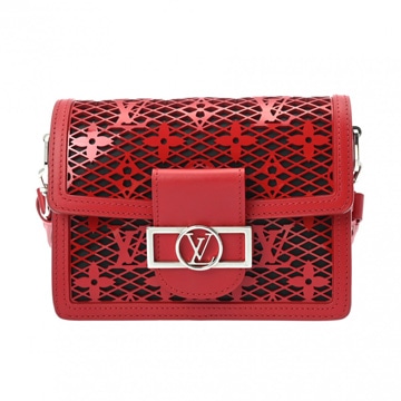 ルイ ヴィトン モノグラムメッシュ ドーフィーヌ MINI レッド M20359 レザー レディース バッグ 【中古】【bag】