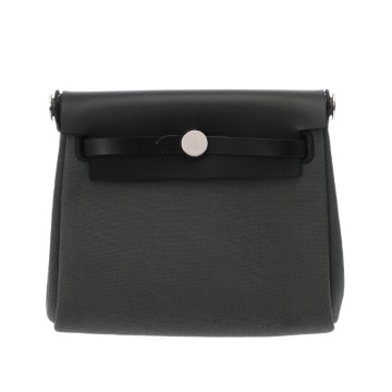 エルメス エールバッグ ジップミニ ブラック トワルミリタリー/ヴァッシュハンター レディース バッグ 【中古】【bag】