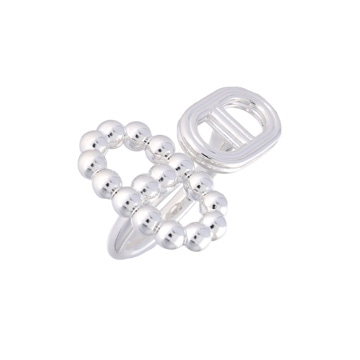 エルメス シェーヌダンクル アレア2 リング #52 シルバー シルバー925 レディース ジュエリー 【未使用】【jewelry】