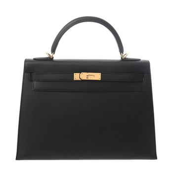 エルメス ケリー 32 外縫い 2WAY ブラック ヴォーエプソン レディース バッグ 【中古】【bag】