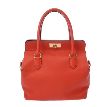 エルメス ツールボックス 26 2WAY カプシーヌ/ルージュアッシュ エバーカラー レディース バッグ 【中古】【bag】