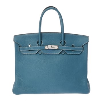 エルメス バーキン 35 ブルージーン トリヨンクレマンス ユニセックス バッグ 【中古】【bag】