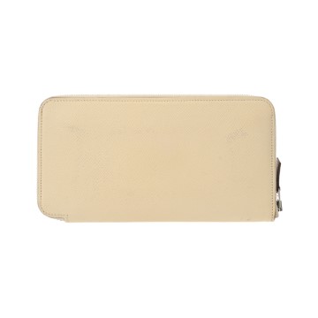 エルメス アザップロング シルクイン ルージュセリエ/シルバー金具 ヴォーエプソン レディース 財布 【中古】【purse】
