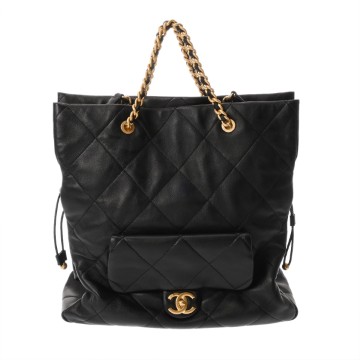 シャネル マトラッセ ショッピングバッグ ブラック AS5315 ラムスキン レディース バッグ 【中古】【bag】