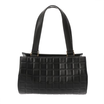 シャネル チョコバー ブラック ラムスキン レディース バッグ 【中古】【bag】