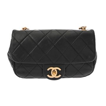 シャネル マトラッセ ミニ チェーンショルダー ブラック カーフ/パール レディース バッグ 【中古】【bag】