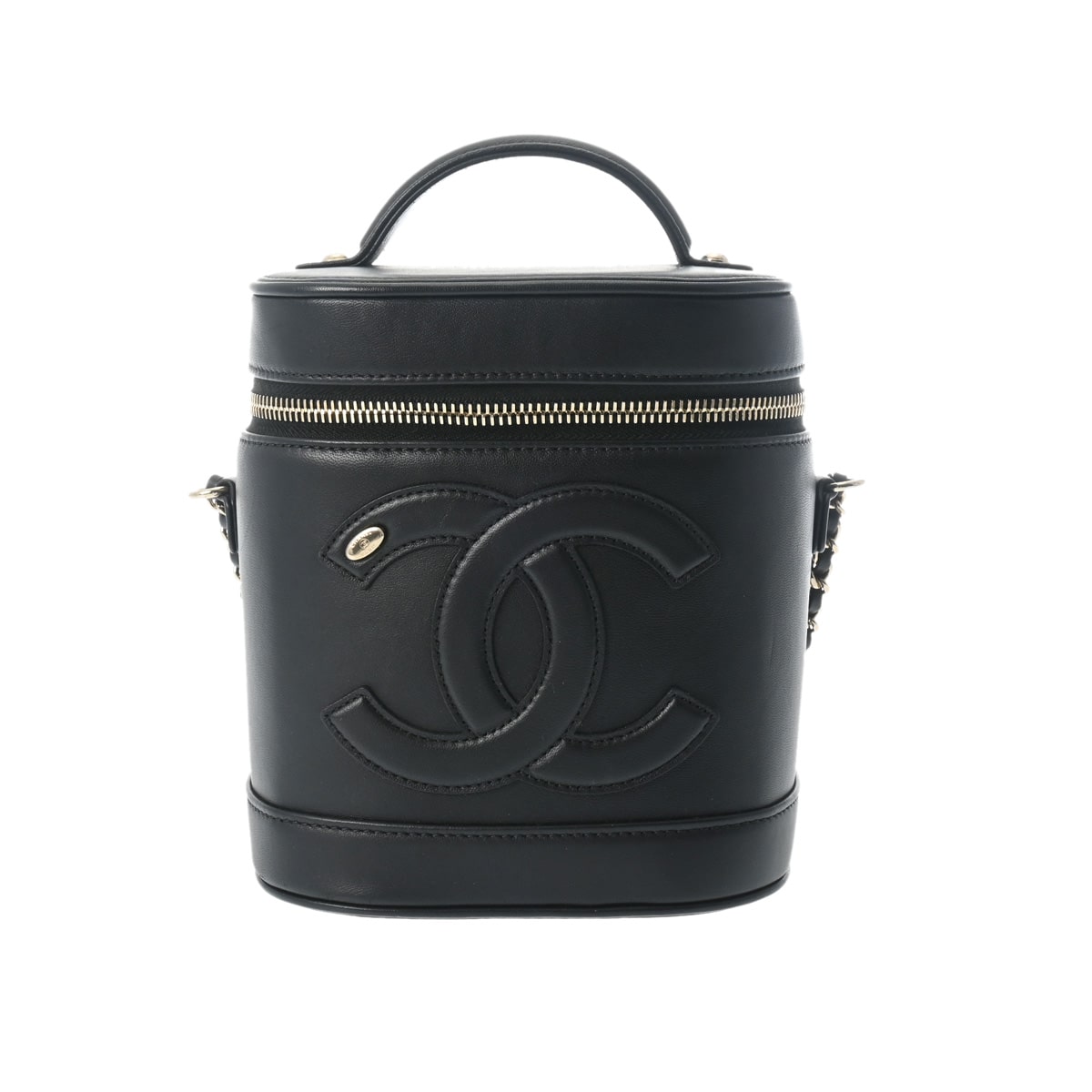 シャネル バニティ 2WAYチェーンショルダー ブラック AS0323 ラムスキン レディース バッグ 【中古】【bag】