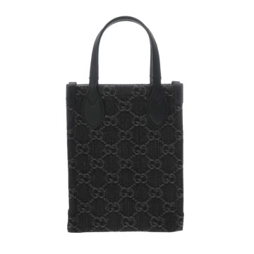 グッチ ミニバッグ オフィディア 2WAY ブラック 773730 GGデニム/レザー レディース バッグ 【中古】【bag】