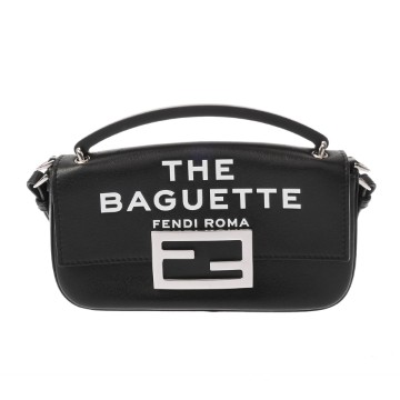 フェンディ ショルダーバッグ レザー ブラック スト付き ブラック 8BN293 レザー レディース バッグ 【中古】【bag】